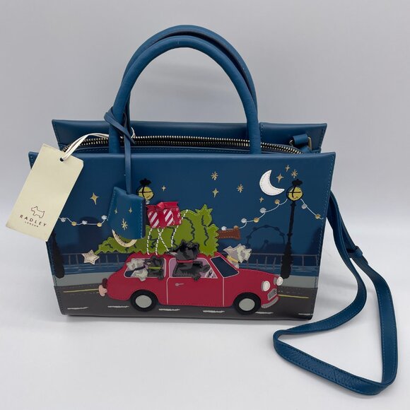 Radley London Driving Home For Christmas Medium Leather Satchel - Picture 6 of 16